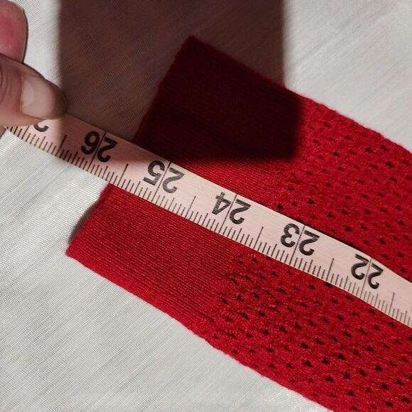 INC International Concepts Women's Long Sleeve Red Knit Sweater  size medium - Picture 6 of 7